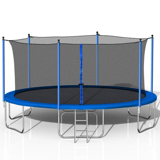 14FT Trampoline with Safety Enclosure Net,Heavy Duty Jumping Mat and Spring Cover Padding for Kids and Adults, Ladder Default -DTYStore