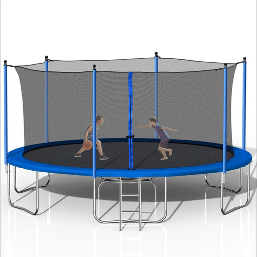 14FT Trampoline with Safety Enclosure Net,Heavy Duty Jumping Mat and Spring Cover Padding for Kids and Adults, Ladder Default -DTYStore