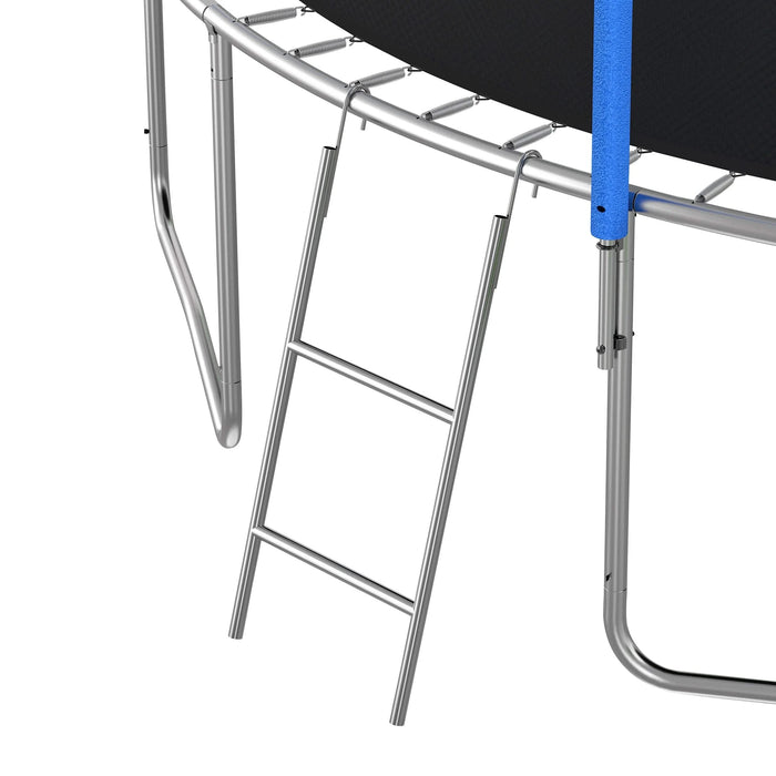 14FT Trampoline with Slide and Swings, ASTM Approved Large Recreational Trampoline with Basketball Hoop and Ladder,Outdoor Backyard Trampoline with Net, Capacity for Kids and Adults Default -DTYStore