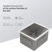 14 Inch Undermount Stainless Steel Kitchen Sink 16 Gauge 9 Inch Deep Single Bowl in Brushed Nickel - DTY Store