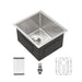 14 Inch Undermount Stainless Steel Kitchen Sink 16 Gauge 9 Inch Deep Single Bowl in Brushed Nickel- DTY Store