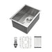 14 Inch Undermount Stainless Steel Kitchen Sink 16 Gauge 9 Inch Deep Single Bowl in Brushed Nickel - DTY Store