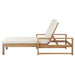 Outdoor Lounge Chairs, 5-Position Chaise Lounge Outdoor, Patio Chaise Lounge with Cushion & Adjustable Backrest, Pool Lounge Chairs for Backyard, Deck, and Lawn, Light Teak - DTYStore
