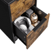Black Wooden Nightstand with Two Drawers for Bedrooms and Other Places. - DTYStore