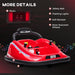 12V Toddler Bumper Car with Remote Control, 360Â° Rotation Kids Electric Ride-On Toy, Twins Motor, Colorful LED Lights, 3 Songs, for Boys and Girls, Red - DTYStore