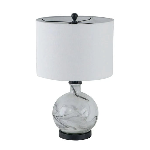 14x14x23' White And Grey Glass Table Lamp Default -DTYStore