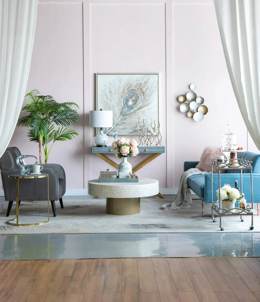 14x14x23' White And Grey Glass Table Lamp Default -DTYStore