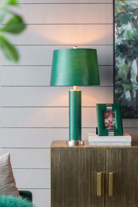 14x14x27' Leather Table Lamp Default -DTYStore