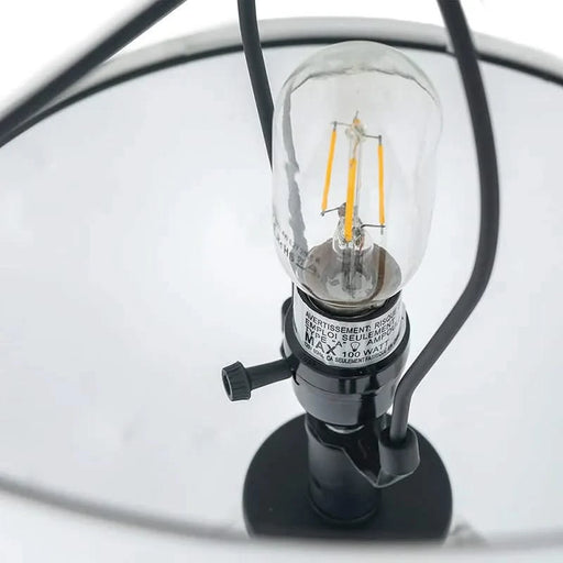 14x14x28.5' Sarris Tall Gray & White Swirl Glass Table Lamp w/ Linen Shade, Back Metal Base Default -DTYStore