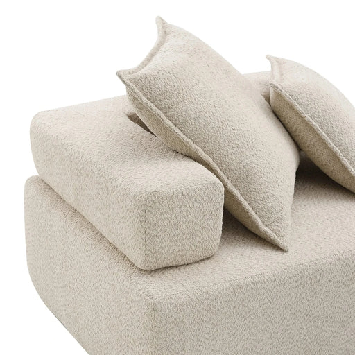 156''Oversized Modular U Shaped Sectional Sofa,Luxury Boucle Floor Couch Set,Convertible Compressed Couch,Spacious Foam-Filled Sofa for Living Room,4 PC Free Combination,2 Colors Default -DTYStore