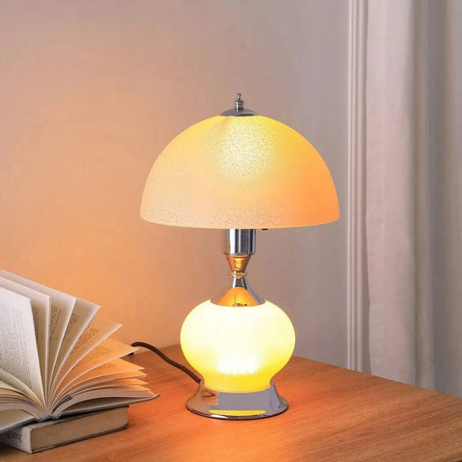 15.75'H Erte Blush Pink Art Deco Glass W/ Night Light Table Lamp Default -DTYStore