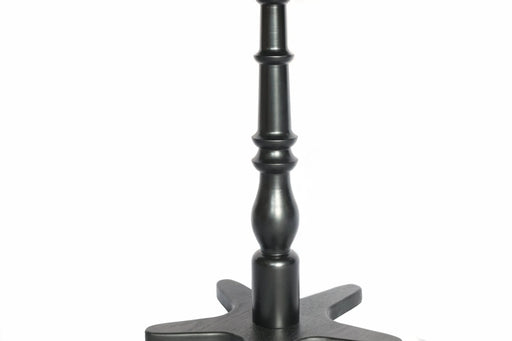 15.75 inch Round Small End Table, Wooden Pedestal Side Coffee Tables, Vintage Accent Nightstand for Living Room, Bedroom, Entryway (Black) Default -DTYStore