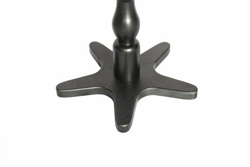 15.75 inch Round Small End Table, Wooden Pedestal Side Coffee Tables, Vintage Accent Nightstand for Living Room, Bedroom, Entryway (Black) Default -DTYStore