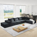 Modern Upholstered Sectional Sofa Couch Set,Modular 132" L Shaped Sectional Living Room Sofa Set With 6 Pillows,Free Combination Sofa Couch for Living Room,Bedroom