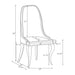 Set of 2 Velvet Upholstered Side Chairs, Grey and Chrome - DTYStore