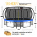 15FT Trampoline with Basketball Hoop - Recreational Trampolines with Ladder ,Shoe Bag and Galvanized Anti-Rust Coating Default -DTYStore