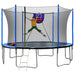15FT Trampoline with Basketball Hoop Inflator and Ladder, 6pcs extra safety net pole sleeves- Blue Default -DTYStore