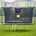 15FT Trampoline with Basketball Hoop Inflator and Ladder, 6pcs extra safety net pole sleeves- Blue Default -DTYStore