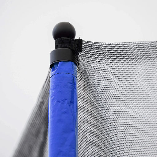 15FT Trampoline with Basketball Hoop Inflator and Ladder, 6pcs extra safety net pole sleeves- Blue Default -DTYStore