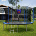 15FT Trampoline with Basketball Hoop Inflator and Ladder, 6pcs extra safety net pole sleeves- Blue Default -DTYStore