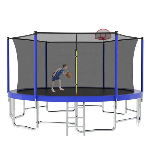 15FT for Kids Children with Safety Enclosure Net Outdoor Backyards Large Recreational Trampoline Default -DTYStore