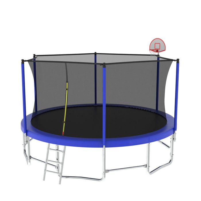 15FT for Kids Children with Safety Enclosure Net Outdoor Backyards Large Recreational Trampoline Default -DTYStore