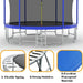 15FT for Kids Children with Safety Enclosure Net Outdoor Backyards Large Recreational Trampoline Default -DTYStore