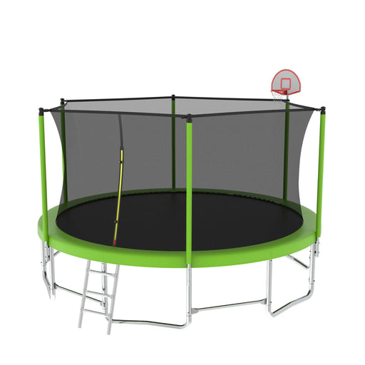 15FT for Kids Children with Safety Enclosure Net Outdoor Backyards Large Recreational Trampoline Default -DTYStore