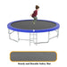 15FT for Kids Children with Safety Enclosure Net Outdoor Backyards Large Recreational Trampoline Default -DTYStore