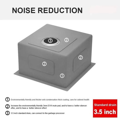 15 Inch Undermount Sink - 15' x 17' x 9' Undermount Stainless Steel Kitchen Sink 16 Gauge 9 Inch Deep Single Bowl Kitchen Sink Basin, Includes Drain Assembly (No Additional Accessories) Default -DTYStore