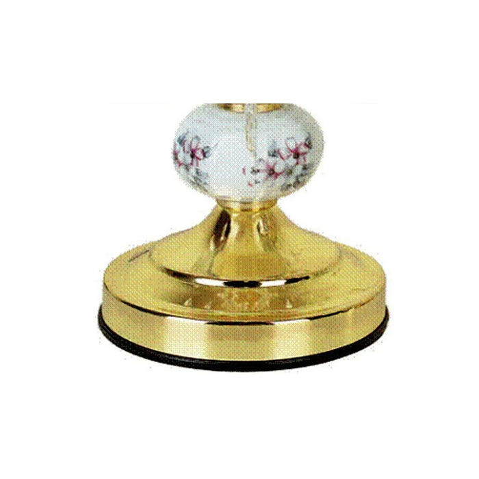 15' Tall Steel Table Lamp with Gold finish, Ceramic Decor Default -DTYStore