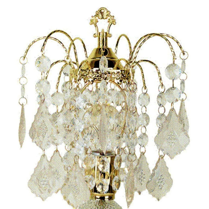 15' Tall Steel Table Lamp with Gold finish, Glass Decor Default -DTYStore