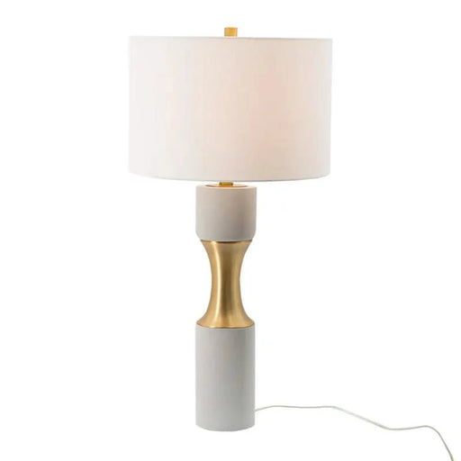 15x15x30' Cement With Metal Table Lamp Default -DTYStore