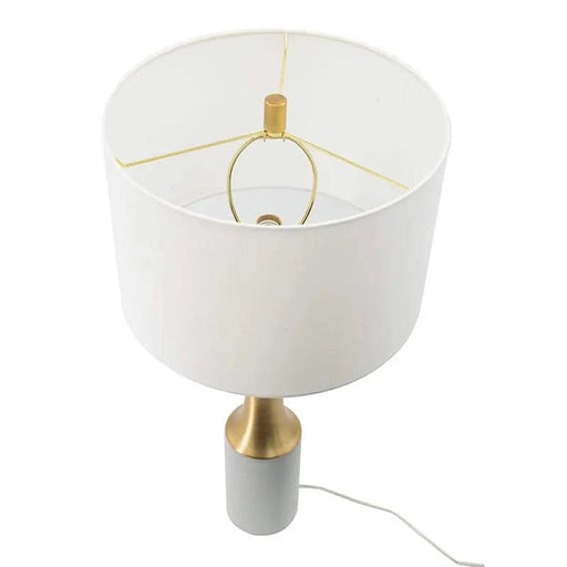 15x15x30' Cement With Metal Table Lamp Default -DTYStore