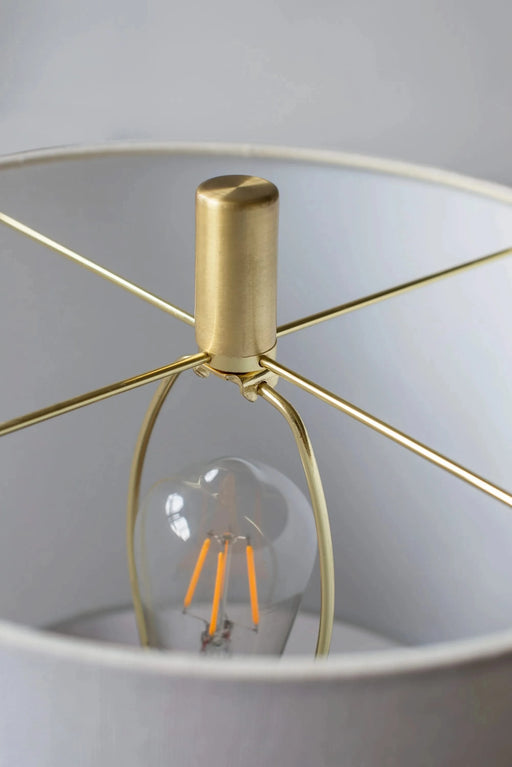 15x15x30' Cement With Metal Table Lamp Default -DTYStore