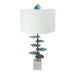 15x29.5' Blue and White Agate Slice Table Lamp with Marble Base Default -DTYStore