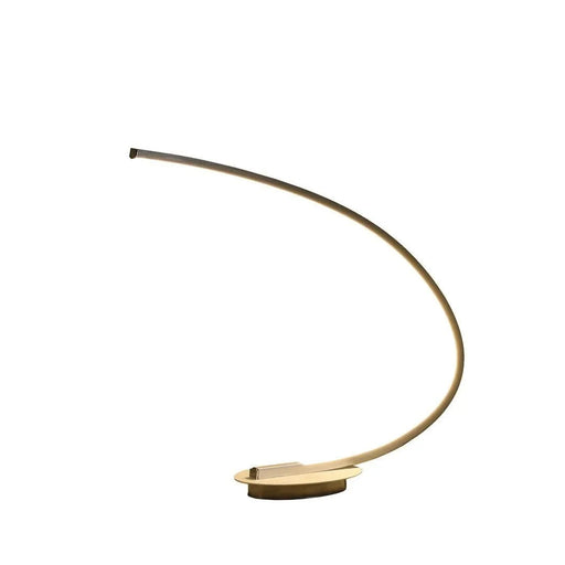 16-Inch Eli Brushed Nickel LED Arc Tube Table Lamp Default -DTYStore