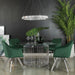 Green Channeled Sloped Arm Swivel Chair - DTYStore