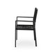 Outdoor Modern Aluminum Dining Chair with Rope Seat (Set of 2), Dark Gray and Black - DTYStore