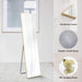 Floor Standing Mirror, Wall Mirror with Stand Aluminum Alloy Thin Frame,16''*59'',Gold-rect - DTYStore