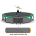 16FT Outdoor Trampoline for Kids and Adults, Pumpkin Trampolines with Curved Poles,Heavy Duty Trampoline Anti-Rust Coating ASTM Approval Default -DTYStore