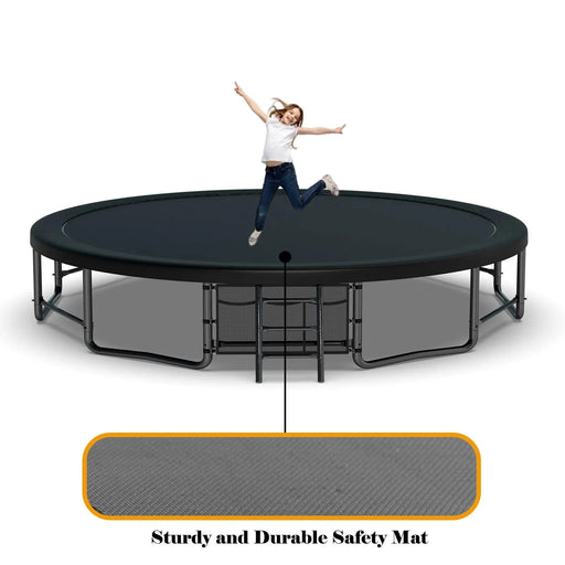 16FT Outdoor Trampoline for Kids and Adults, Pumpkin Trampolines with Curved Poles Heavy Duty Trampoline Anti-Rust Coating ASTM Approval Default -DTYStore
