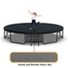 16FT Outdoor Trampoline for Kids and Adults, Pumpkin Trampolines with Curved Poles Heavy Duty Trampoline Anti-Rust Coating ASTM Approval Default -DTYStore