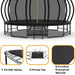 16FT Outdoor Trampoline for Kids and Adults, Pumpkin Trampolines with Curved Poles Heavy Duty Trampoline Anti-Rust Coating ASTM Approval Default -DTYStore