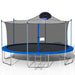 16FT Trampoline for Adults & Kids with Basketball Hoop, Double-sided cover,Outdoor Trampolines w/Ladder and Safety Enclosure Net for Kids and Adults Default -DTYStore