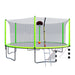 16FT Trampoline with Basketball Hoop pump and Ladder(Inner Safety Enclosure) with soccer goal Green Default -DTYStore