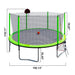16FT Trampoline with Basketball Hoop pump and Ladder(Inner Safety Enclosure) with soccer goal Green Default -DTYStore