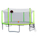 16FT Trampoline with Basketball Hoop pump and Ladder(Inner Safety Enclosure) with soccer goal Green Default -DTYStore