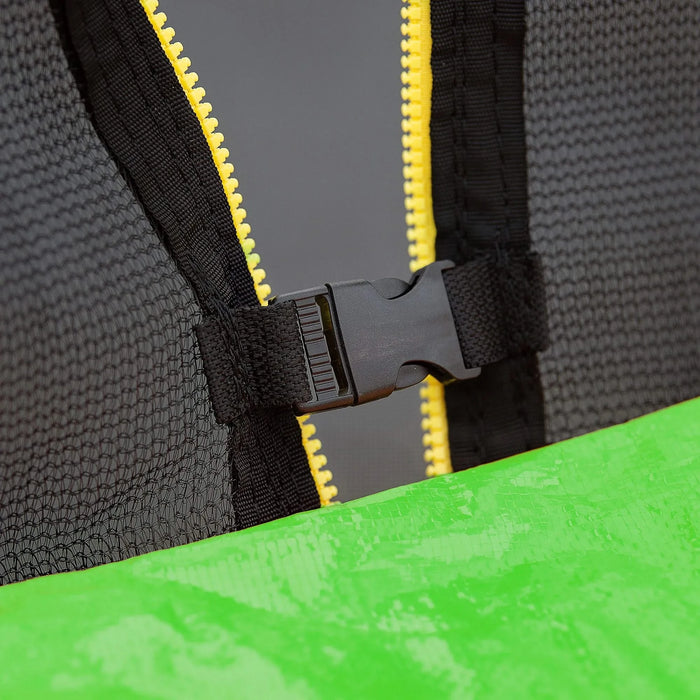 16FT Trampoline with Basketball Hoop pump and Ladder(Inner Safety Enclosure) with soccer goal Green Default -DTYStore