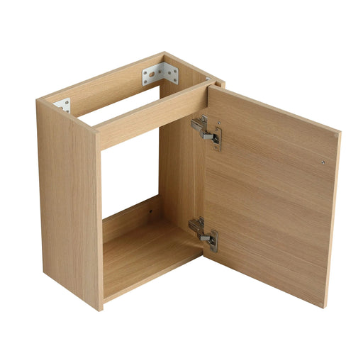 16'' Floating Wall-Mounted Bathroom Vanity with Ceramic Sink & Soft-Close Cabinet Door, For Small Bathroom Default -DTYStore